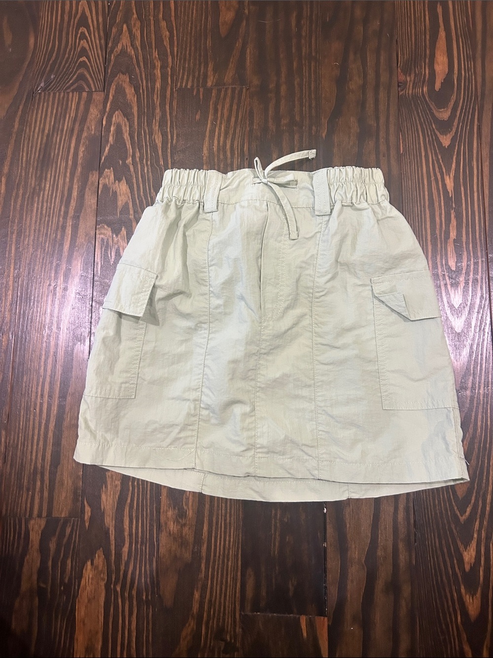 Stitch & Pine Girls Green Nylon Cargo Skirt